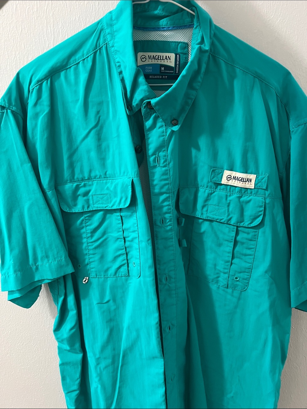 Magellan Outdoors Teal Short-Sleeve Lightweight Shirt Jacket